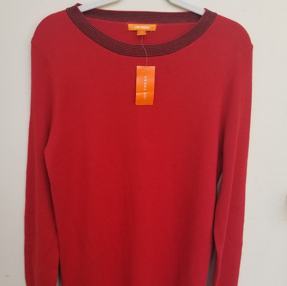 Red dress Joe's Fresh Sweater Red with Scoop Neck - Picture 11 of 11